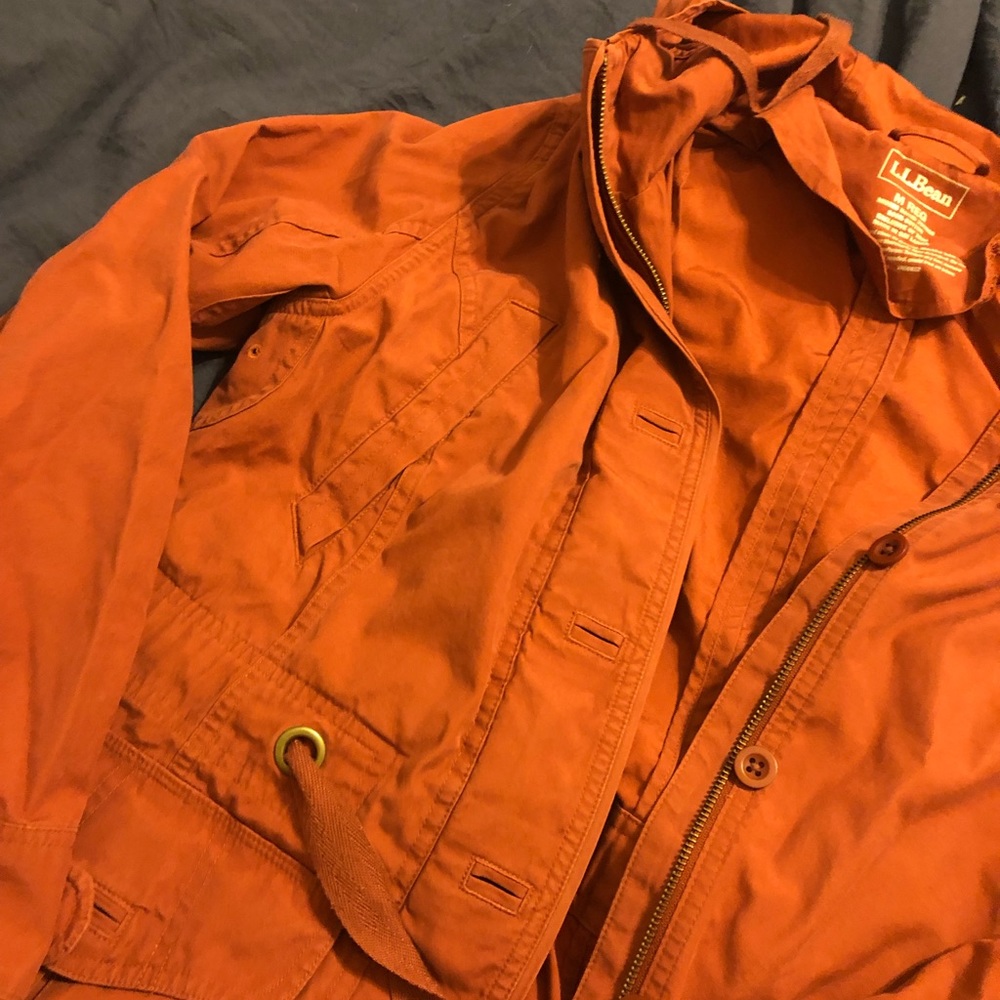 L.L. Bean Utility Jacket, Crimson Red/Orange Sz M